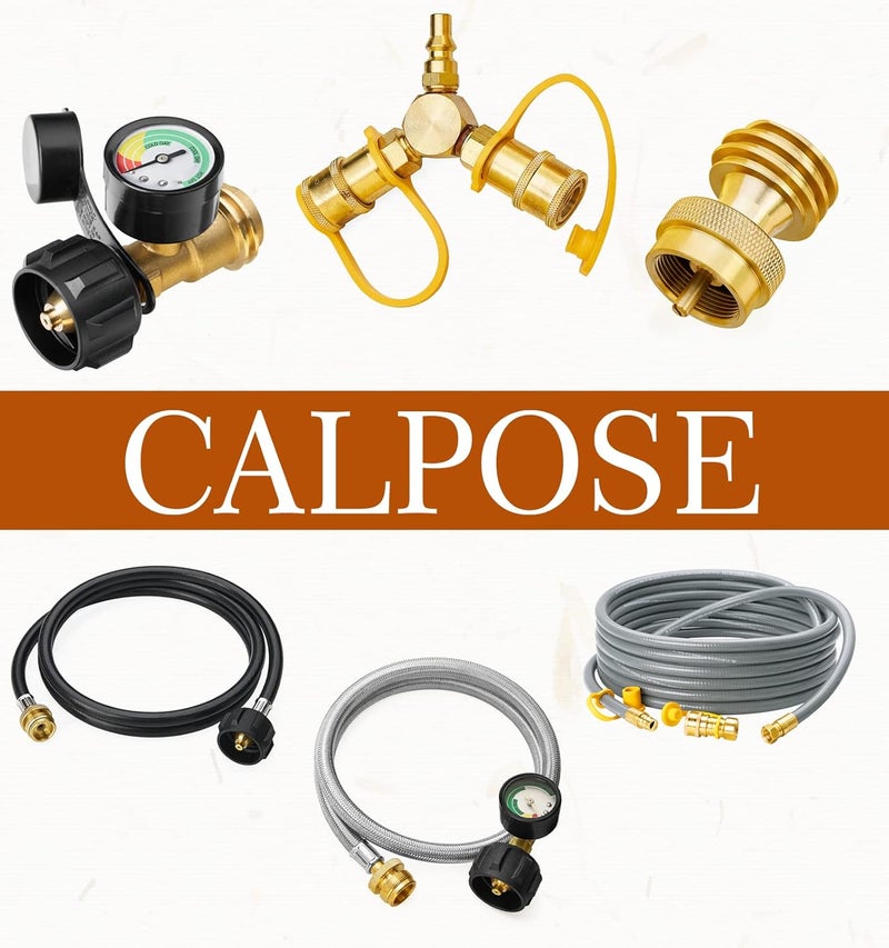 CALPOSE 3/8 Inch Natural Gas Quick Connect Fittings, 100% Solid Brass LP Gas Propane Hose Quick Disconnect Kit - Image 5